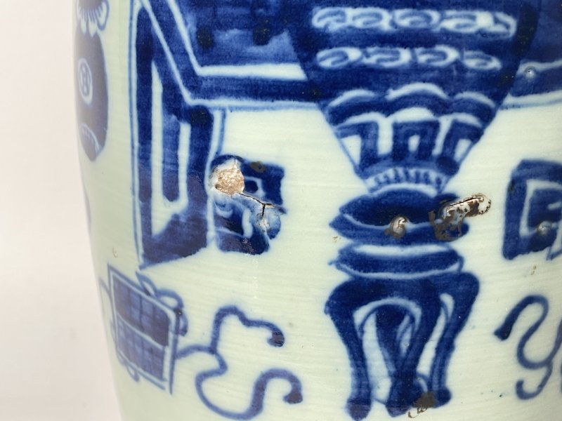 清晚期 150件青花杂宝图嫁妆瓶 - 图6