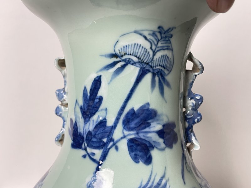清晚期 150件青花凤穿花嫁妆瓶 - 图8