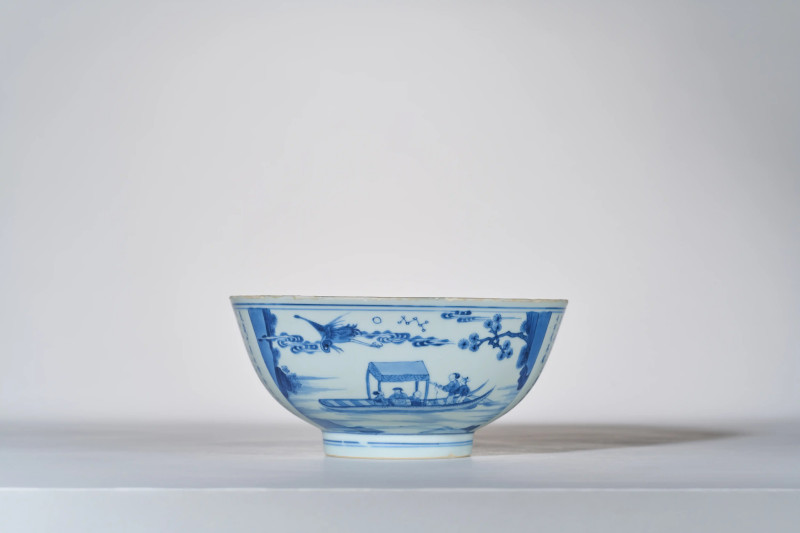清康熙 青花赤壁赋诗文碗 - 图4