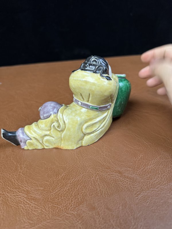 清康熙 素三彩太白醉酒水呈 - 图8