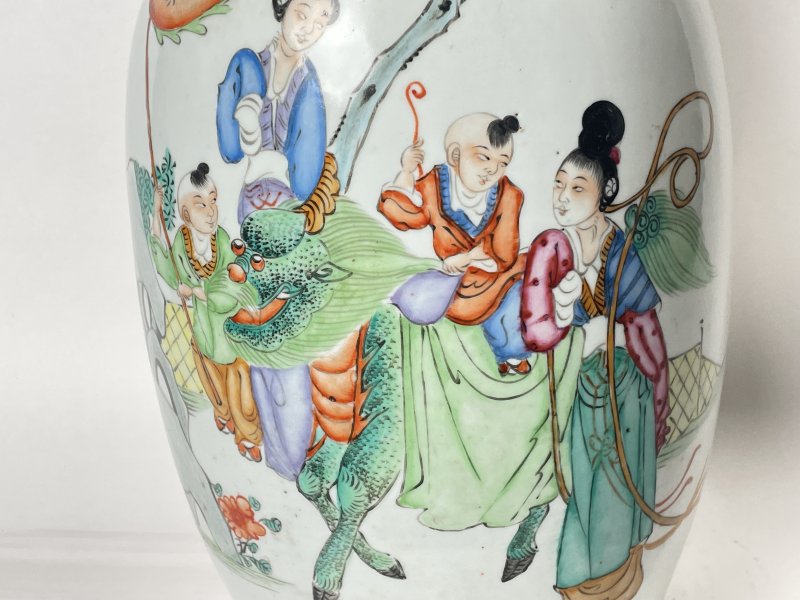 清晚期 150件粉彩麒麟送子嫁妆瓶 - 图6