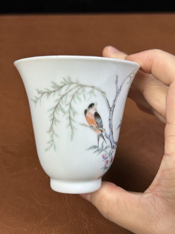 清  乐善堂喜上眉梢铃铛杯 - 图5