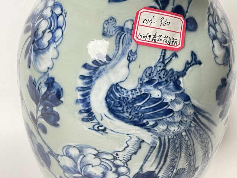 清晚期 150件青花凤穿花嫁妆瓶 - 图2