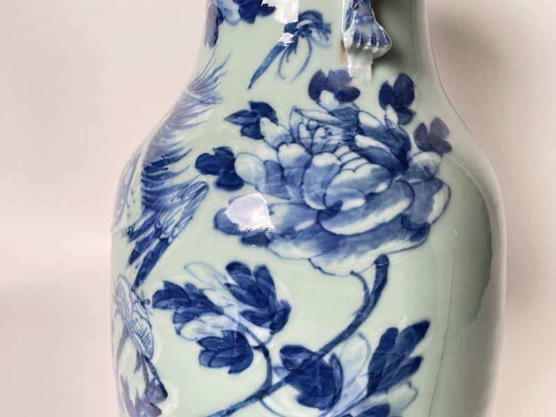 清晚期 150件青花凤穿花嫁妆瓶 - 图9