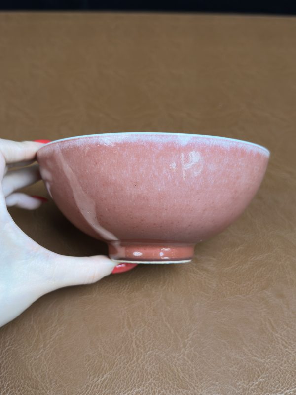 清雍正 豇豆红釉宫碗 - 图12