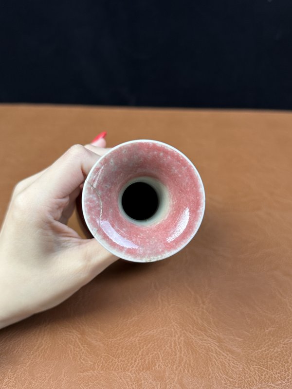 清晚期 豇豆红釉八大码一组七件 - 图37