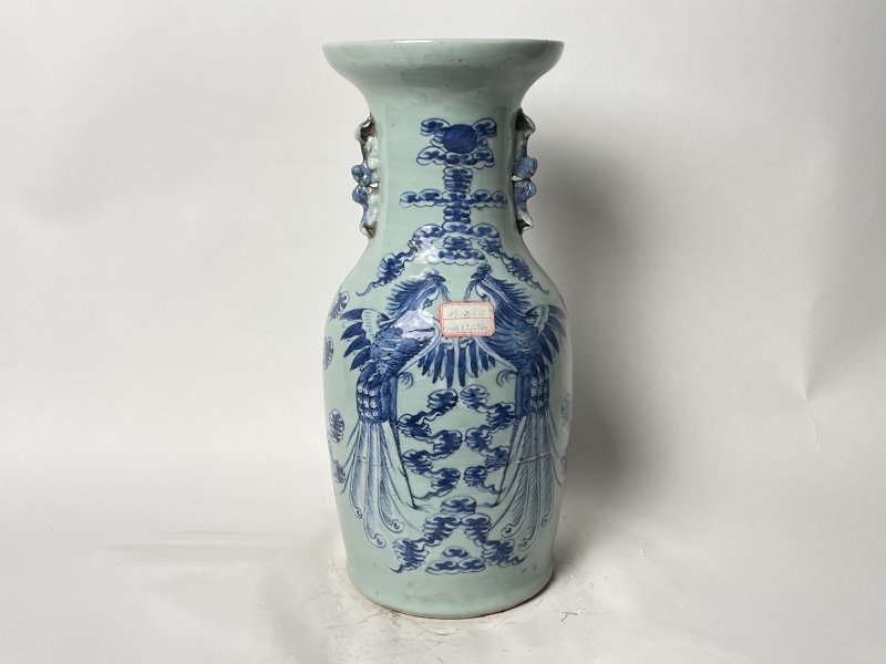 清晚期 150件青花双凤纹嫁妆瓶 - 图1