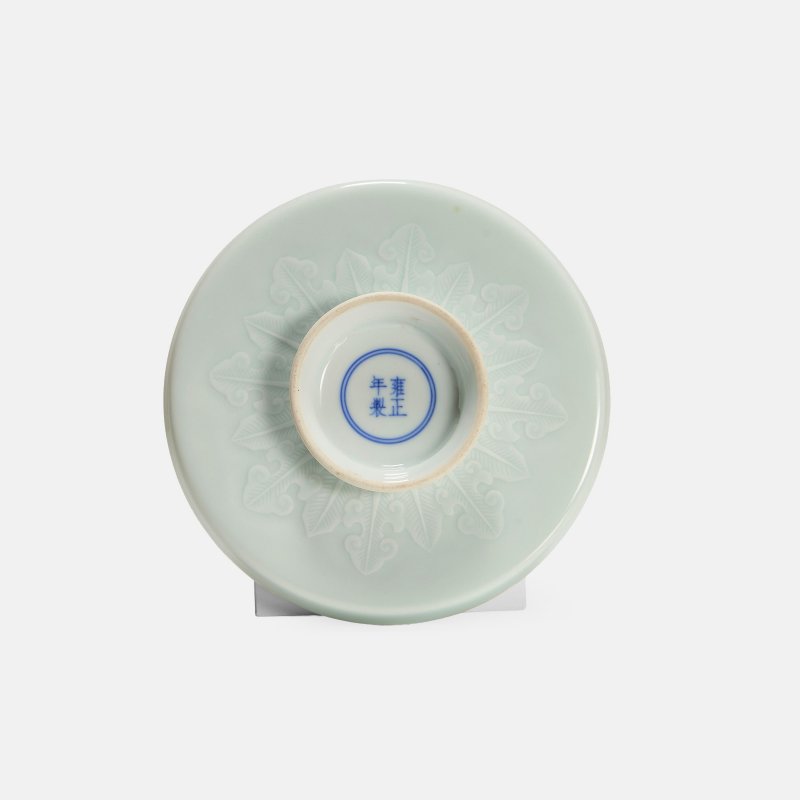 清雍正 粉青釉模印福禄寿纹洗 | A Chinese celadon-glazed brush washer Yongzheng (1723-1735), the broad - 图2