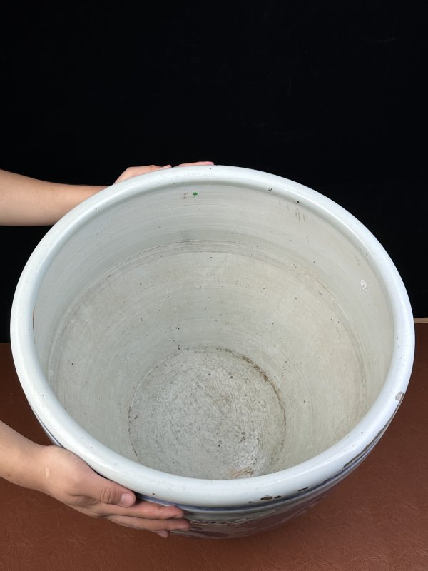 清康熙 青花鹤鹿同春纹大缸 - 图12