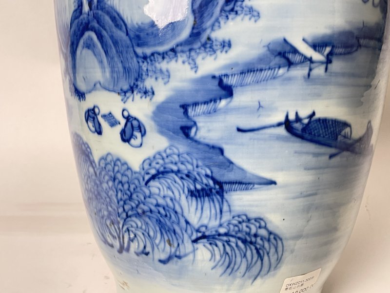 清晚期 300件青花山水人物纹嫁妆瓶 - 图10