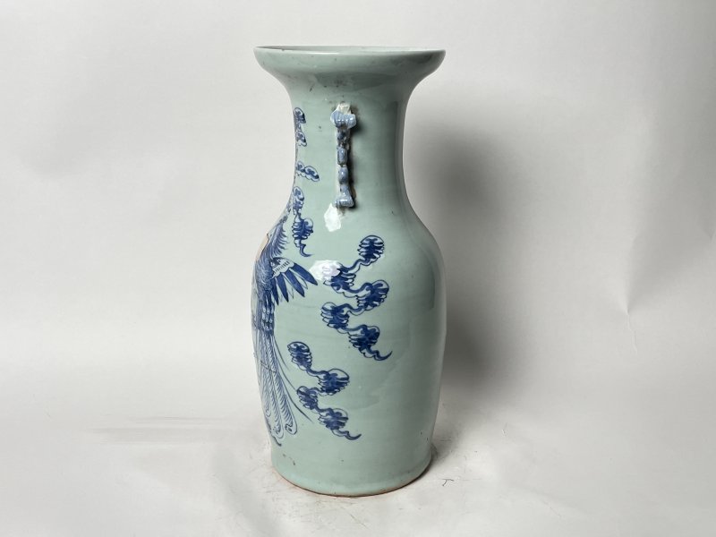 清晚期 150件青花双凤纹嫁妆瓶 - 图2
