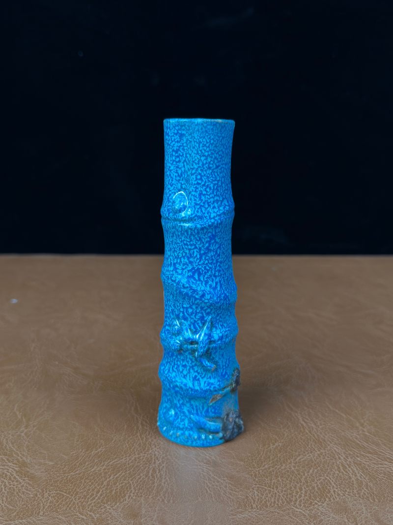 清乾隆 炉钧釉竹节形香插 - 图2