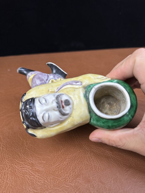 清康熙 素三彩太白醉酒水呈 - 图10