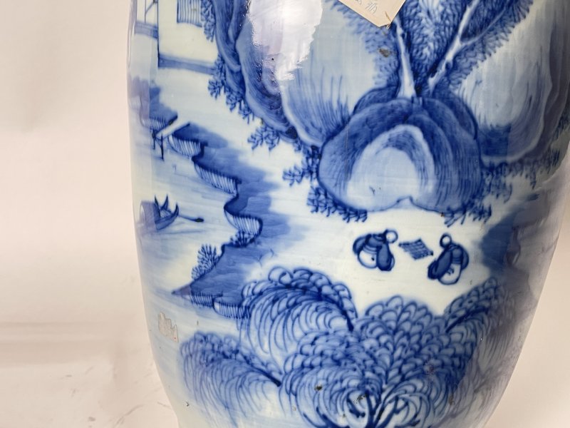 清晚期 300件青花山水人物纹嫁妆瓶 - 图11