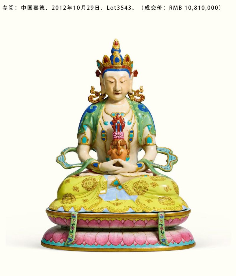 清 青花释迦牟尼佛坐像 - 图3