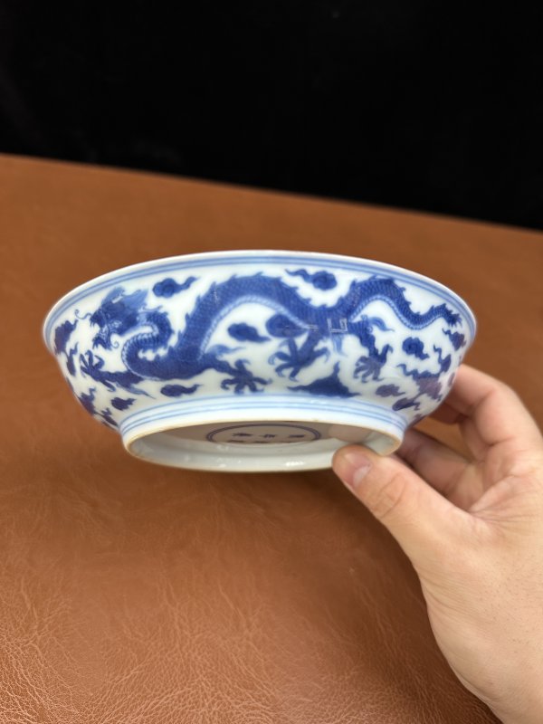 清康熙 青花龙凤纹盘 - 图14