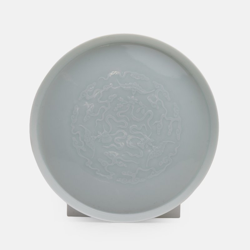 清雍正 粉青釉模印福禄寿纹洗 | A Chinese celadon-glazed brush washer Yongzheng (1723-1735), the broad - 图3