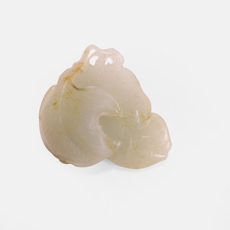 清中期 玉雕双猫把件 | A Chinese jade carving mid-Qing dynasty,