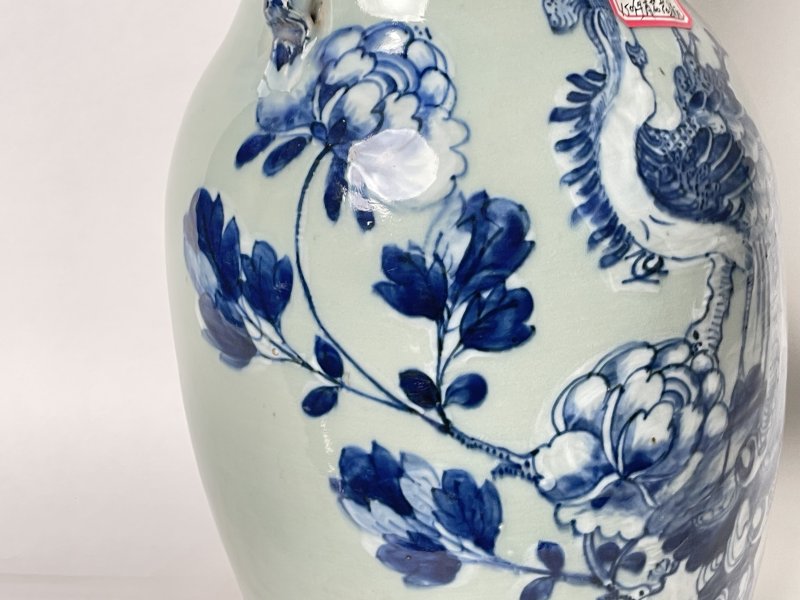 清晚期 150件青花凤穿花嫁妆瓶 - 图7