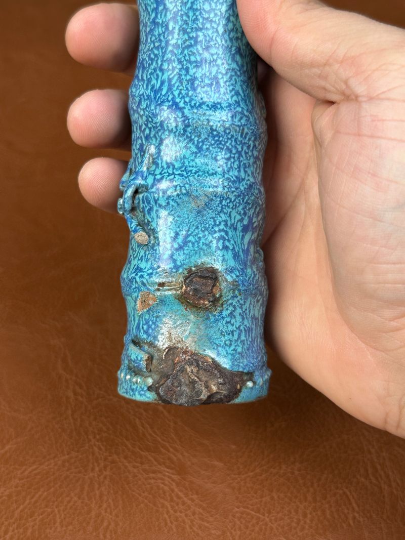 清乾隆 炉钧釉竹节形香插 - 图5