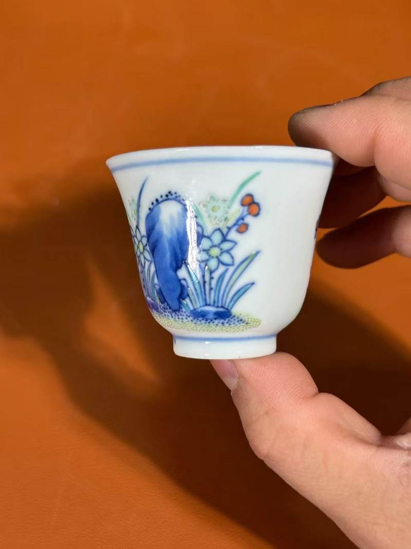 清光绪 斗彩花神杯 - 图5