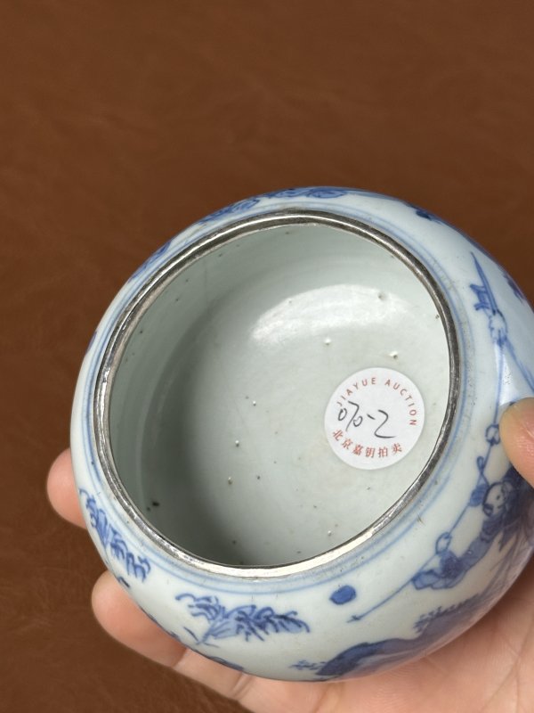 明 青花人物故事水盂 - 图14