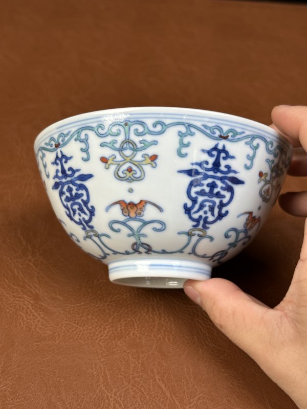 清道光  忍冬纹碗 - 图7