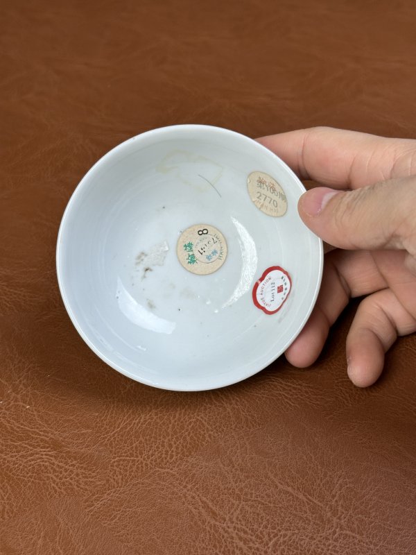 清雍正 墨彩山水杯一对 - 图11