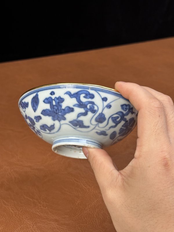 清康熙 青花缠枝花卉茶园 - 图7