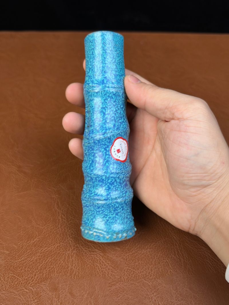 清乾隆 炉钧釉竹节形香插 - 图8