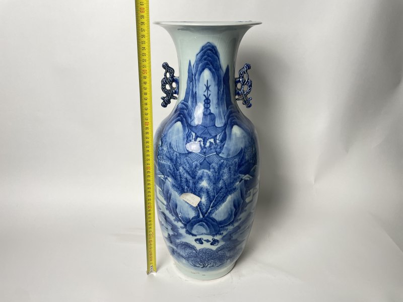 清晚期 300件青花山水人物纹嫁妆瓶 - 图16