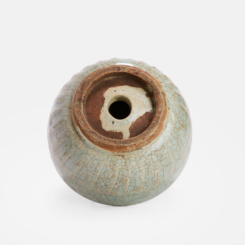 明 龙泉青釉孔明碗 | A Chinese Longquan celadon warming bowl Ming dynasty, the deep - 图1