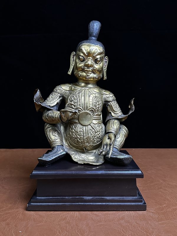 清乾隆 铜鎏金白度母坐像 - 图4