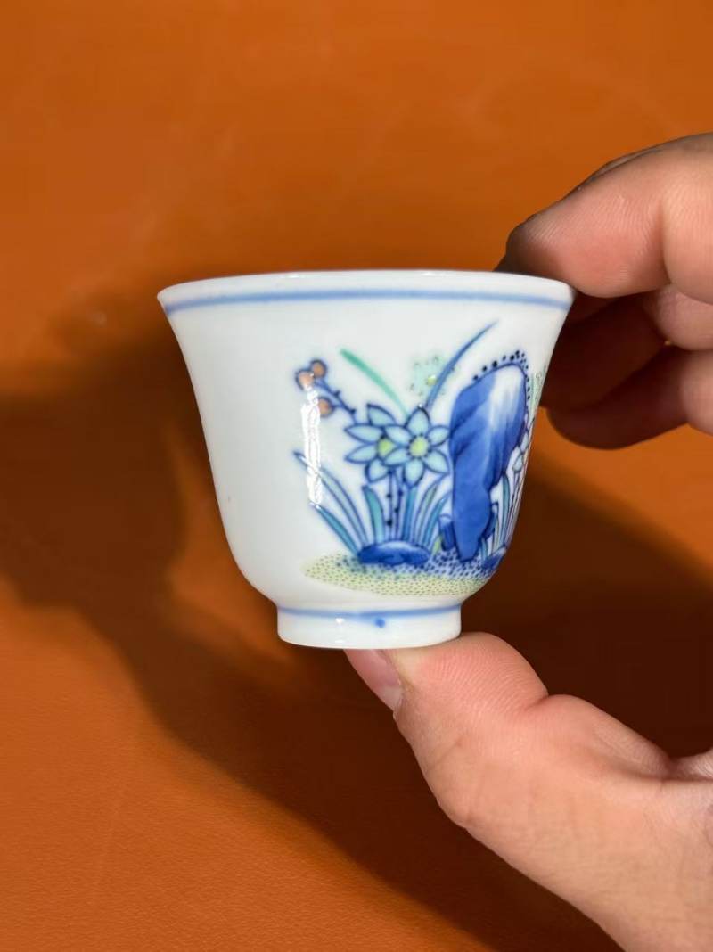 清光绪 斗彩花神杯 - 图9