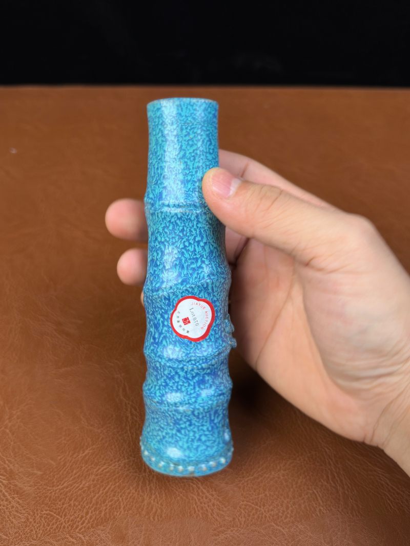 清乾隆 炉钧釉竹节形香插 - 图9