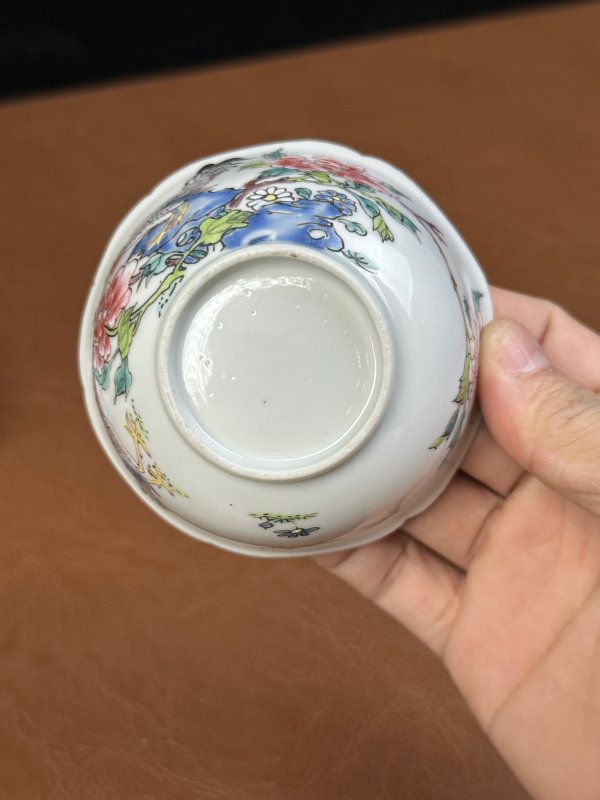 清雍正 粉彩官上加官杯碟套 - 图11