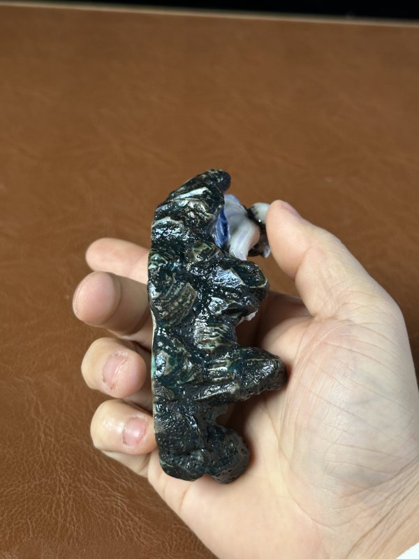 清 墨地人物铁拐李笔架 - 图7