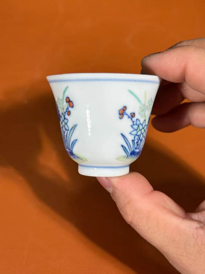 清光绪 斗彩花神杯 - 图10
