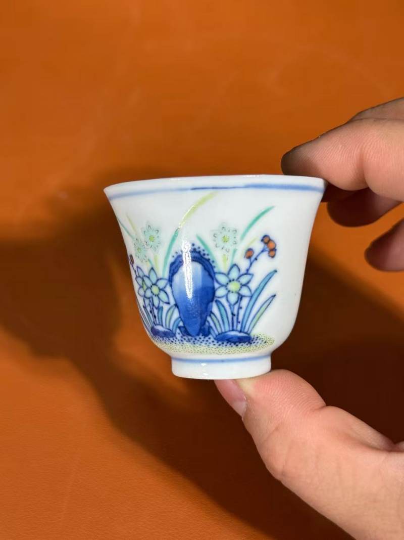 清光绪 斗彩花神杯 - 图11