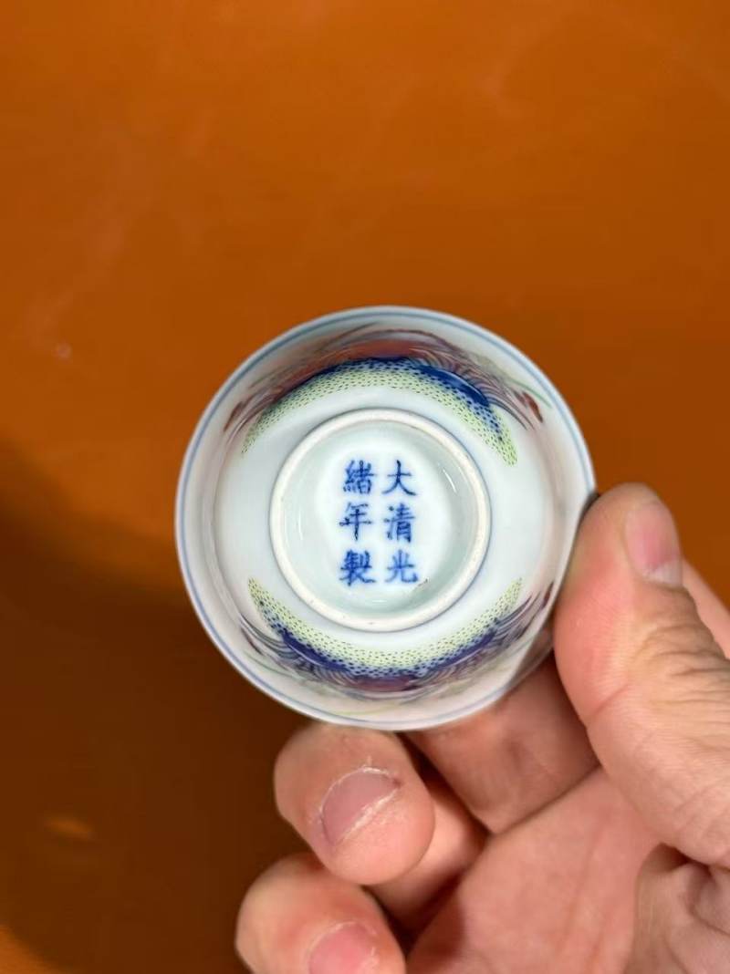 清光绪 斗彩花神杯 - 图12