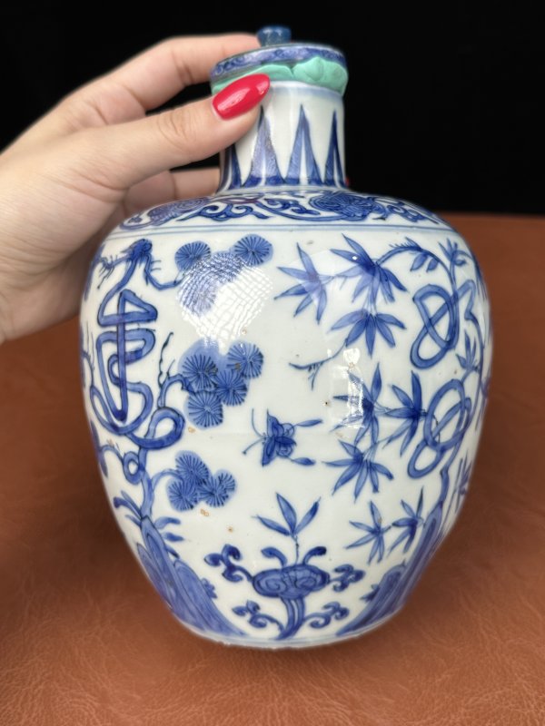 明嘉靖 青花福禄万代一组 - 图9