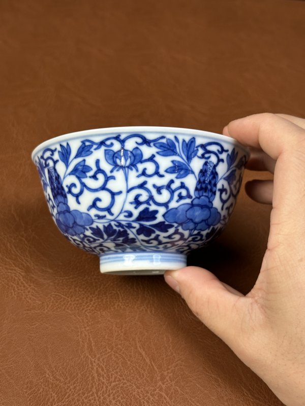 清光绪 青花苜蓿纹碗 - 图8