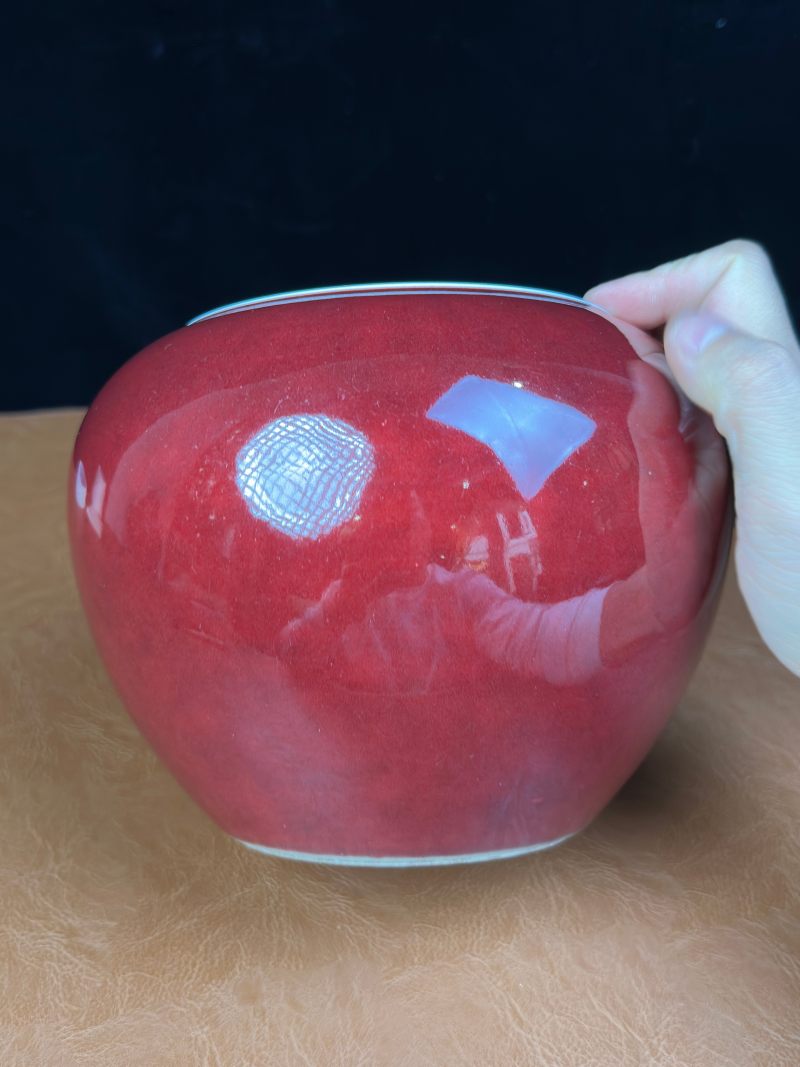 清乾隆 祭红釉钵式洗 - 图5