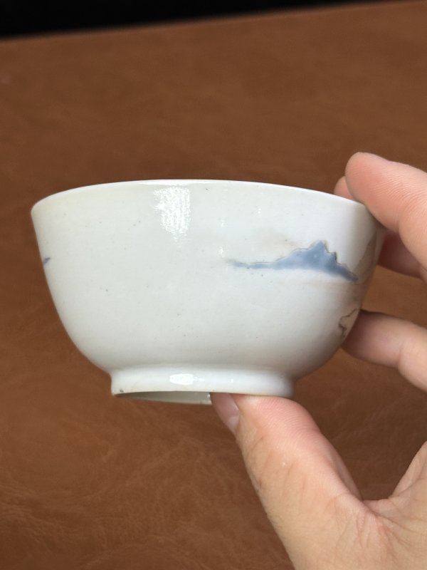 清雍正  墨彩山水杯 - 图8