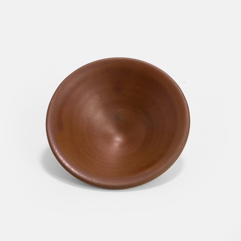 北宋 耀州窑紫金釉笠式碗 | A Chinese Yaozhou ware tea bowl Northern Song dynasty (960-1127), the conical body rising from a circular foot to a flared rim - 图3