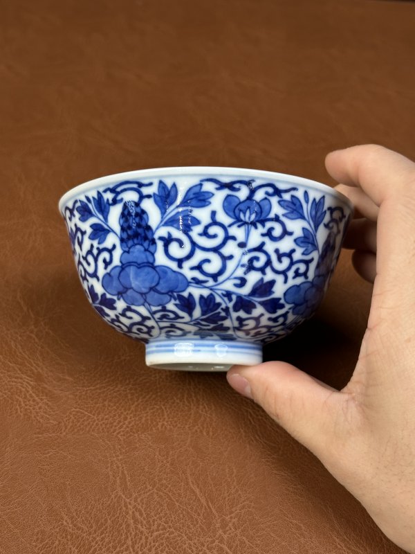 清光绪 青花苜蓿纹碗 - 图3