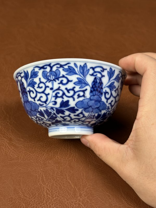 清光绪 青花苜蓿纹碗 - 图4