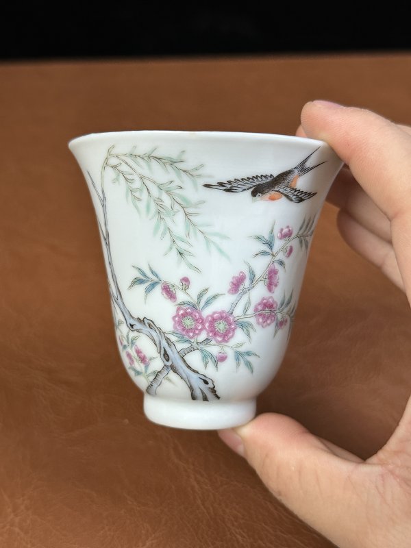 清  乐善堂喜上眉梢铃铛杯 - 图2