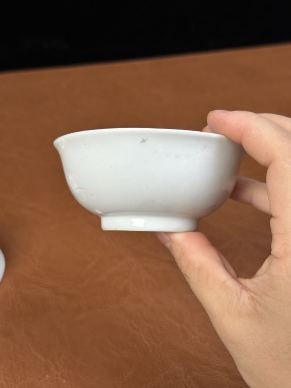 清雍正 墨彩山水杯一对 - 图8