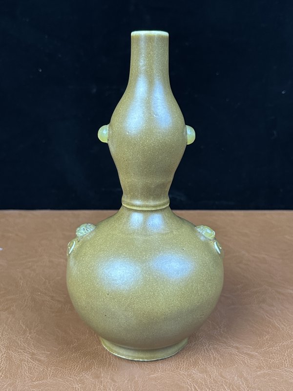 清道光 茶叶末釉葫芦瓶 - 图3